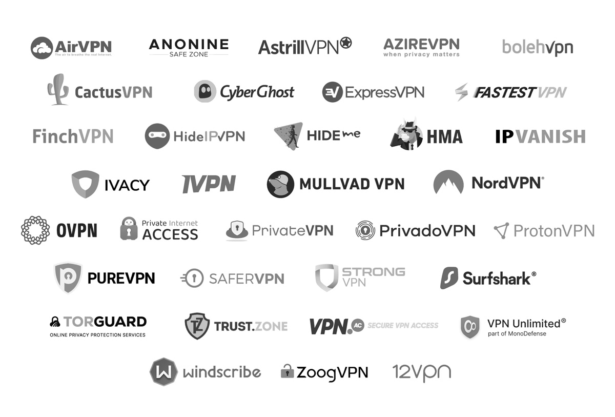 30+ Commercial VPN Provider
