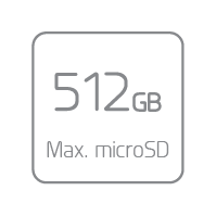 Support MicroSD card Max.512GB