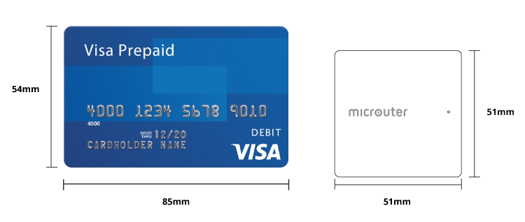 size compare with credit card